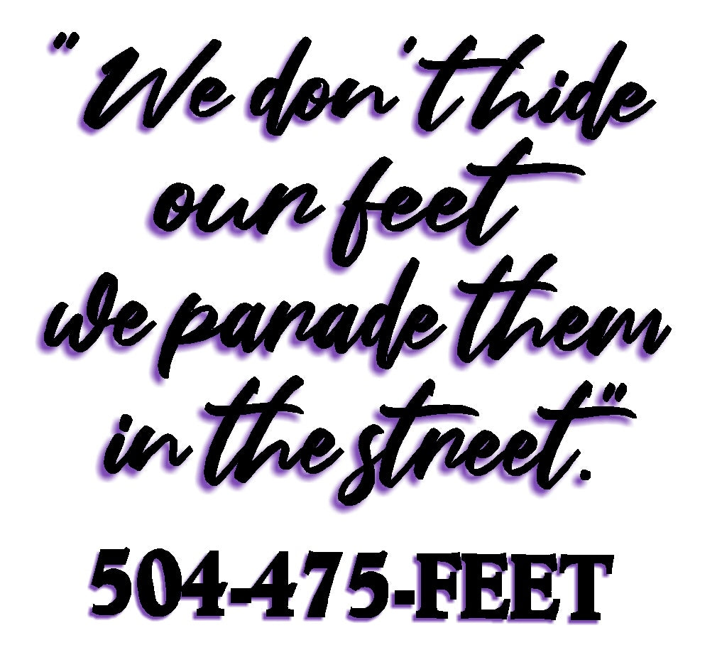 Mardi Gras Foot Design