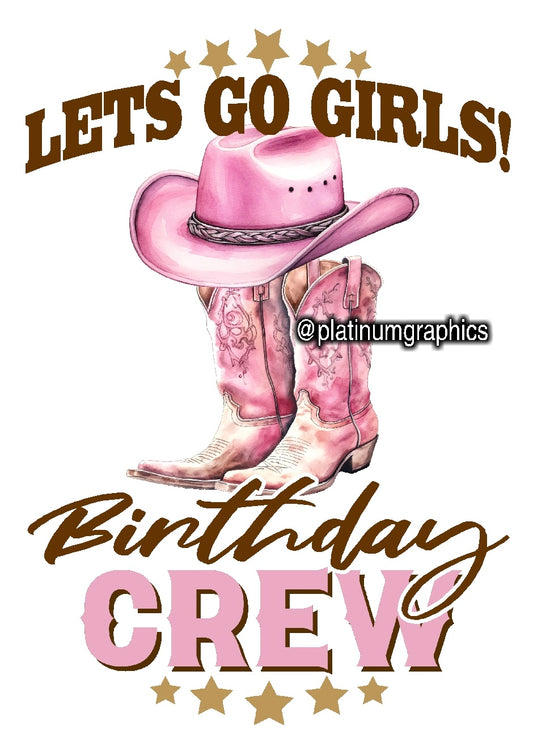 Cowgirl Birthday Crew tshirt